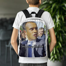Load image into Gallery viewer, VIVEK STOP BEING RACIST AND FUNDING GENOCIDE BACK TO SCHOOL BACKPACK