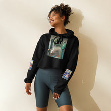 Load image into Gallery viewer, FREE PALESTINE FUCK YOU Crop Hoodie