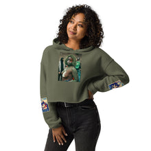 Load image into Gallery viewer, FREE PALESTINE FUCK YOU Crop Hoodie